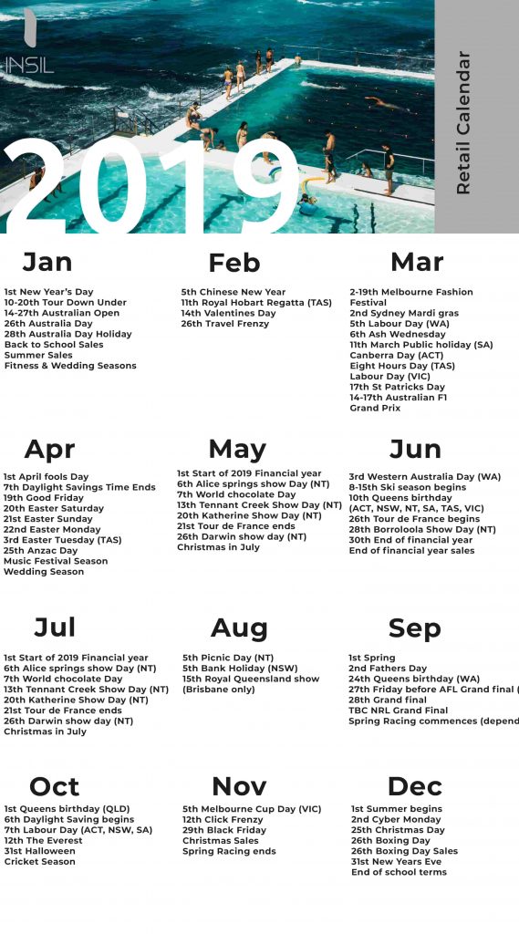 2019 retail calendar 